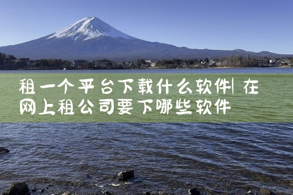 租一个平台下载什么软件